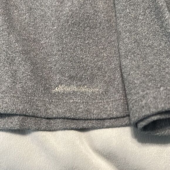Eddie Bauer Grey Quarter Zip Pullover - Picture 3 of 7